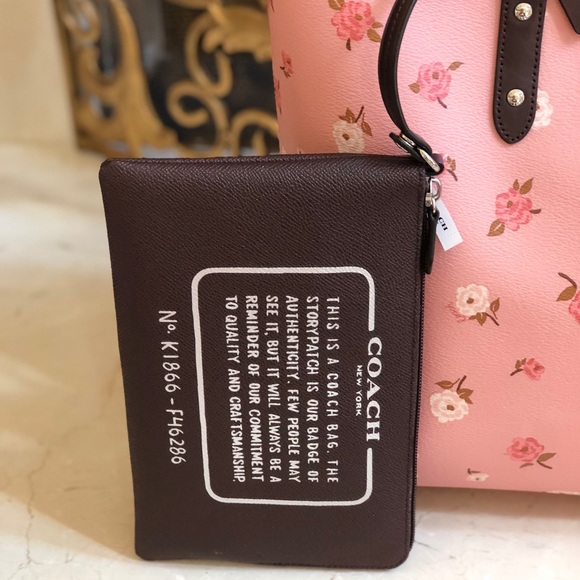 3pcs Coach Peony reversible Tote&wristlet&wallet - Picture 3 of 8